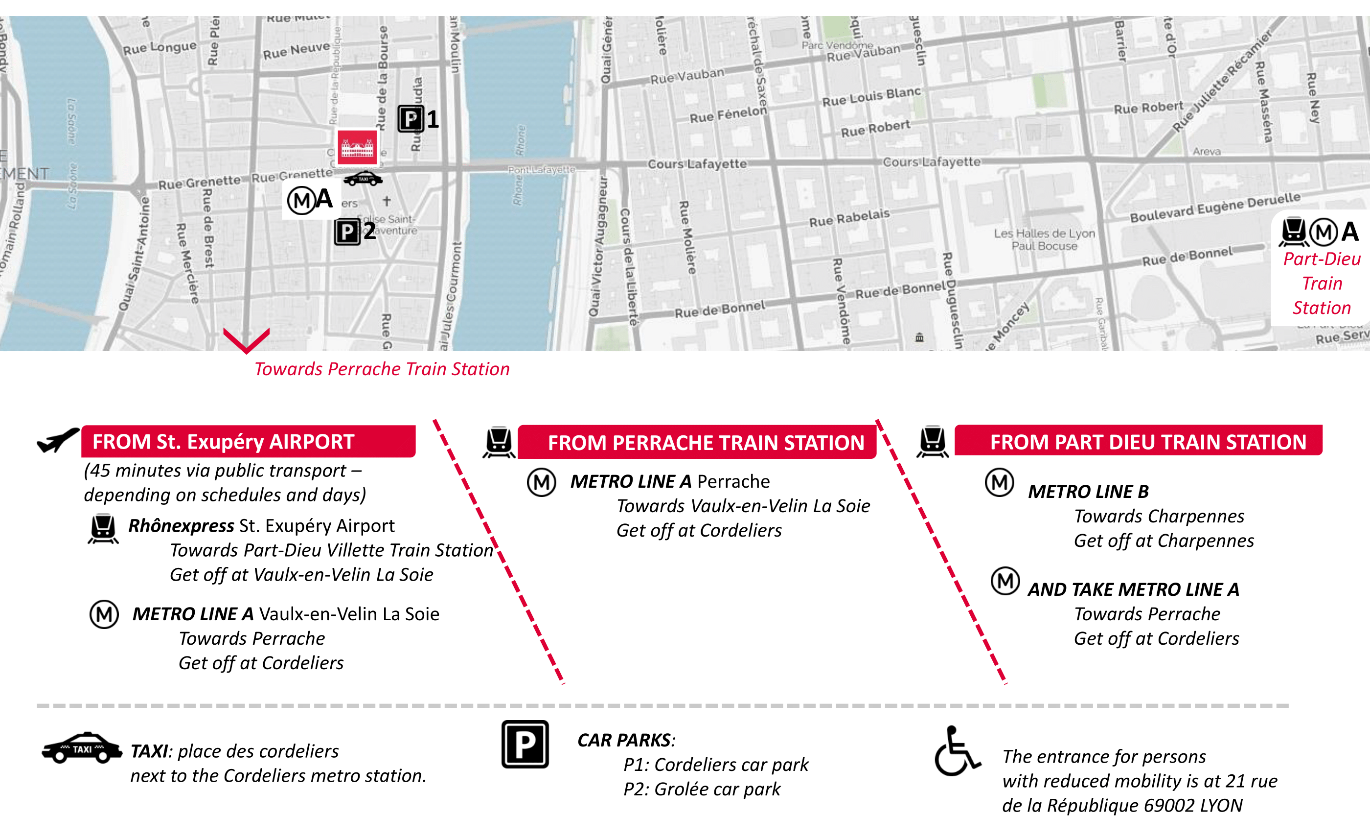 Palais de la Bourse Clean Direction Map